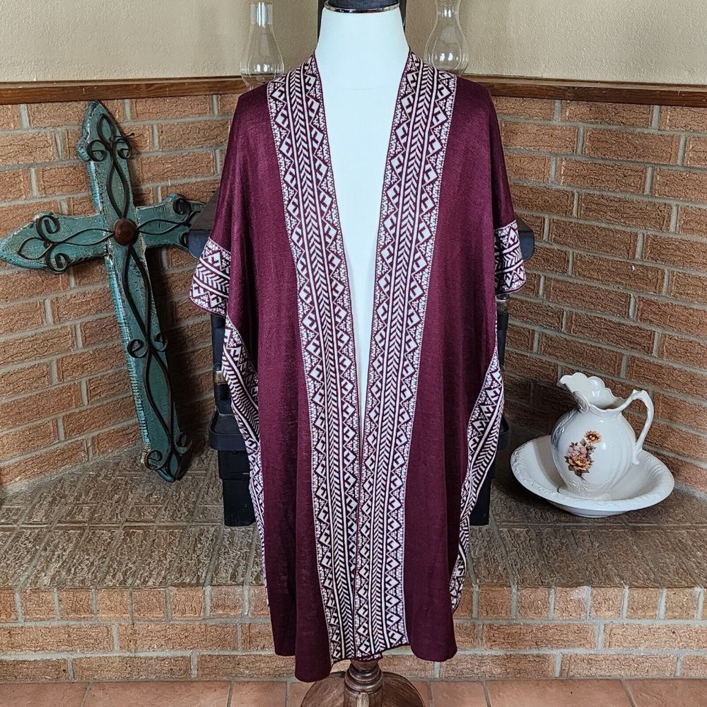 Energe World Wear Open Front Kimono Style Sweater Size 3XL - Picture 1 of 3